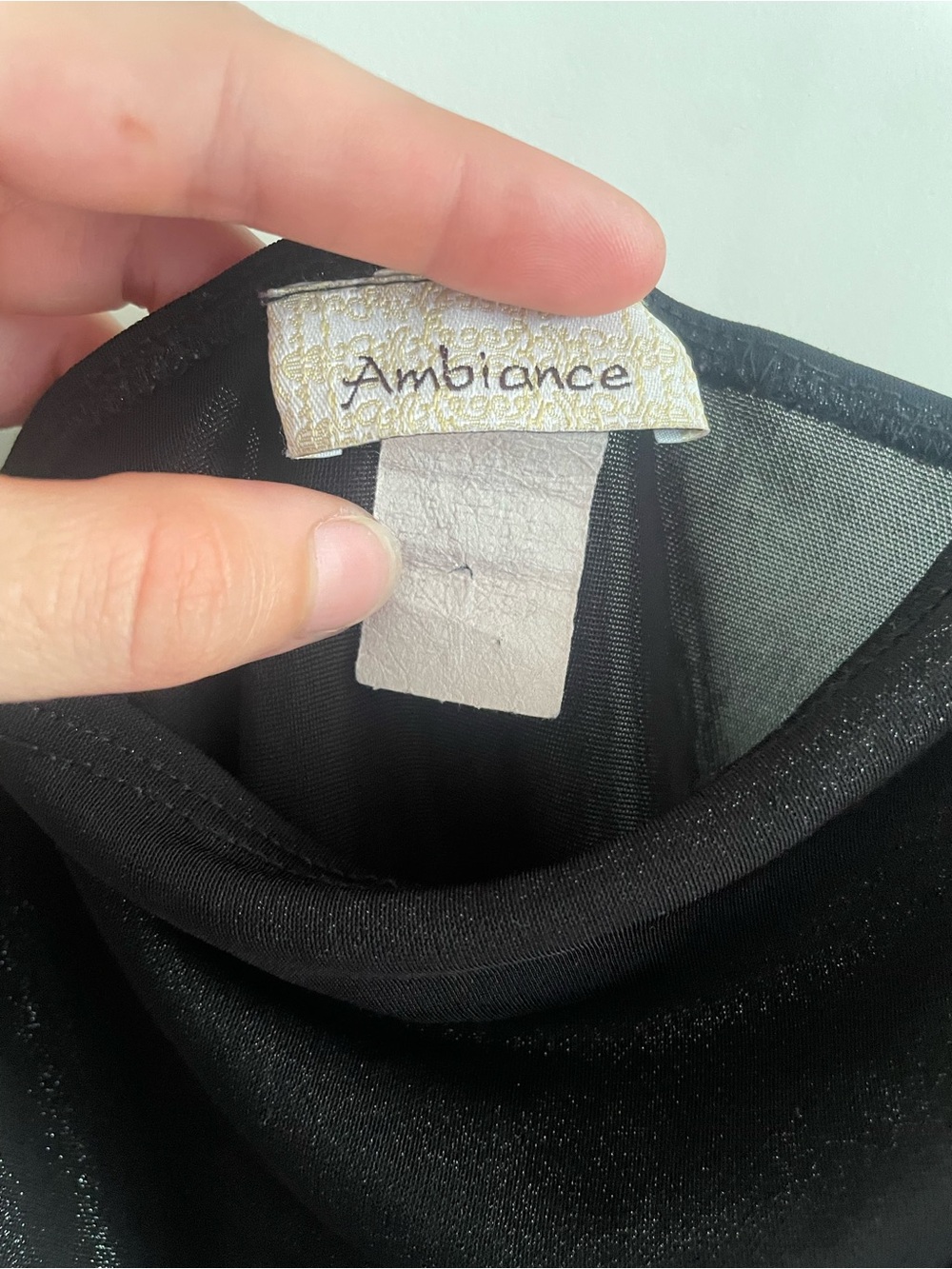Ambiance Black Shimmery Cowl Neck Top - Picture 3 of 3